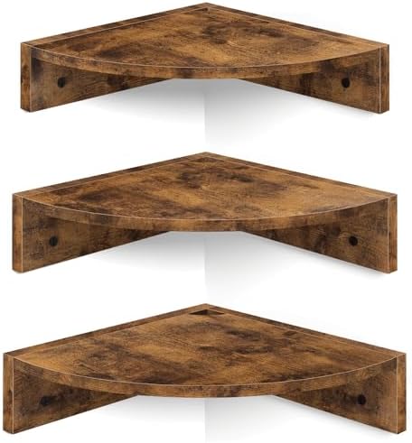 Homode 3 Tier Corner Shelf Wall Mount Set