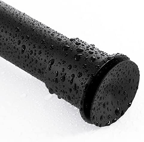 NICETOWN Adjustable Tension Curtain Rod 28 to 48 Black