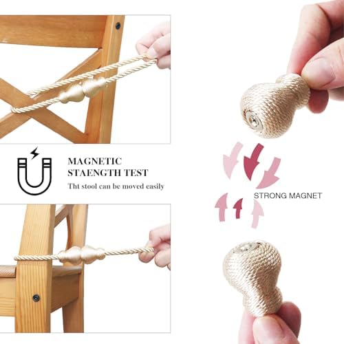 Magnetic Curtain Holders 6 Pack for Window Treatments
