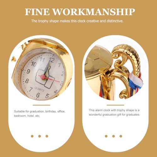 KESYOO Gold Trophy Alarm Clock for Kids and Adults