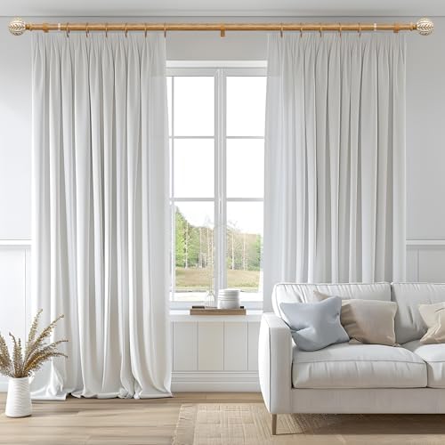 Bohemian Wood Grain Curtain Rods 66-120 Inch