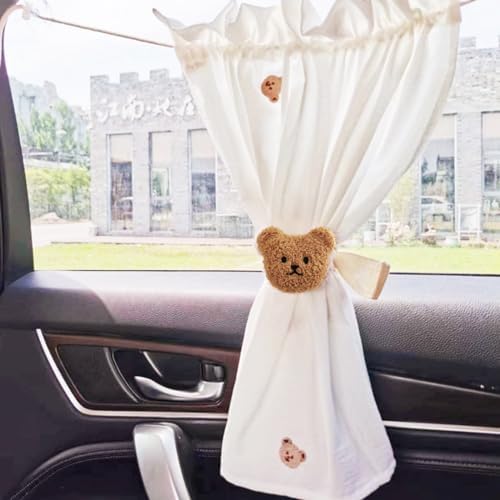 2pcs Cute Bear Curtain Tiebacks for Bedroom and Car Windows