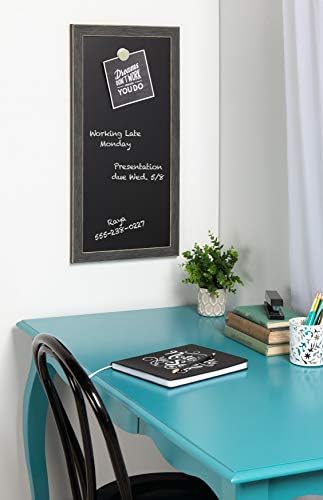 DesignOvation Wyeth Framed Chalkboard 13x26 Gray