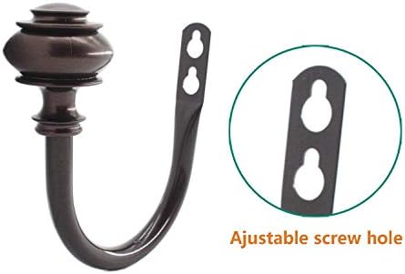 2 Pack Curtain Holdback Hooks U-Shaped Metal Curtain Tiebacks for Drapes