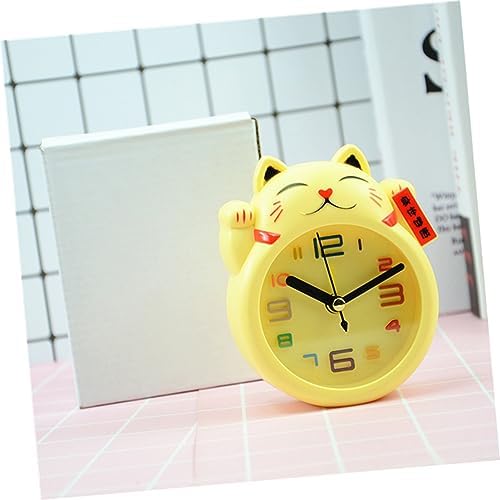 Wakauto Cute Cat Alarm Clock for Kids Silent No Ticking Battery