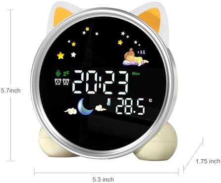 Kids Alarm Clock with Color Changing Light