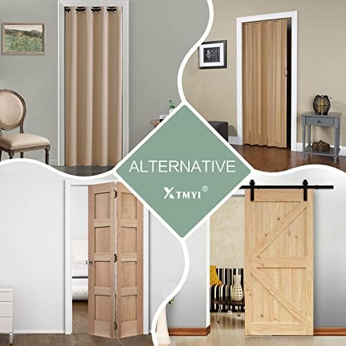 XTMYI Ivory Blackout Doorway Curtain 80 Inches Long