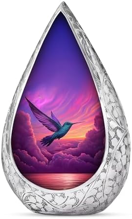 Blue Hummingbird Urn for Human Ashes 3 Inch