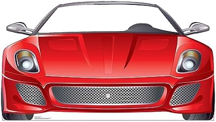Red Sports Car Stand-in Life Size Cardboard Cutout