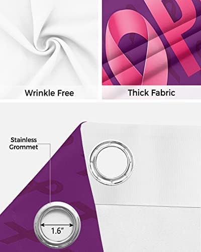 Hope Breast Cancer Doorway Curtains - 54x78 Blackout Panels
