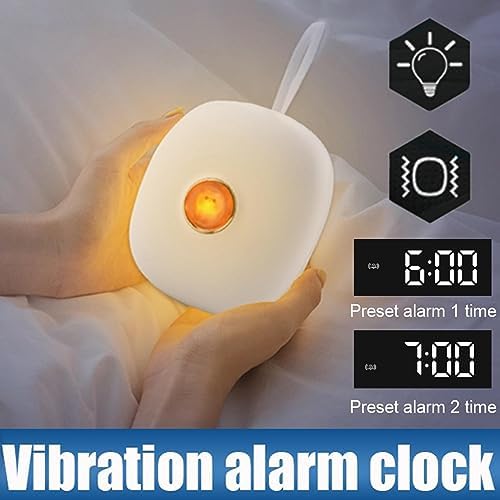 Battery Operated Vibrating Alarm Clock for Deep Sleepers and Deaf Users