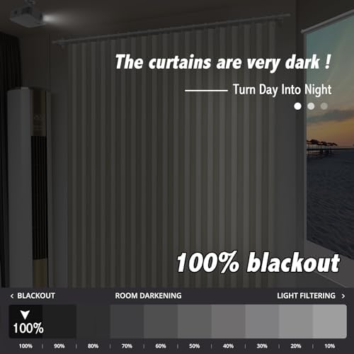 AJAZZ Blackout Doorway Curtains 1 Panel 98 W x 78 L