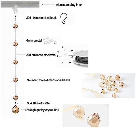 GVILTY Crystals Beaded Curtain Door Decor 25 Strand