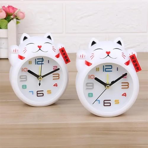 Creative Lucky Cat Digital Alarm Clock Mini Table Decoration