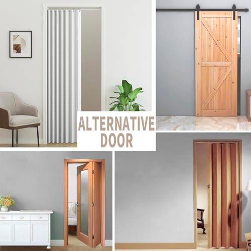 Vatge Accordion Door Curtain Panel with Tieback - Stone White