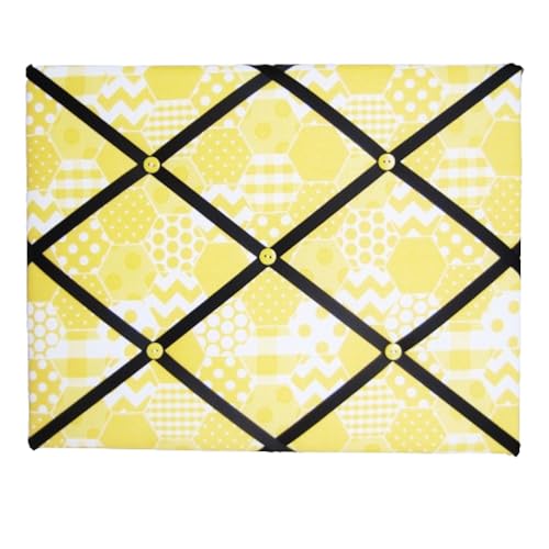 11x14 Yellow And Black Geometric Memory Board Bow Board