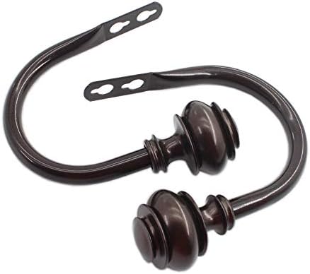 2 Pack Curtain Holdback Hooks U-Shaped Metal Curtain Tiebacks for Drapes