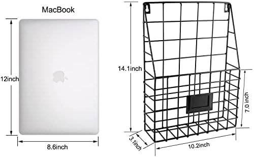 WantuSee Metal Wire Magazine Holder for Wall Mounting Black