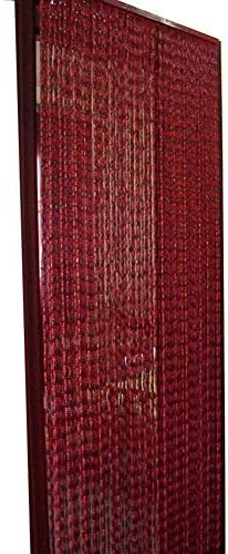 OKUOKA 31 Strands Beaded Door Curtain Red Wine Style