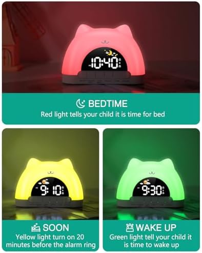ORIA Kids Alarm Clock with Night Light and Dual Alarms