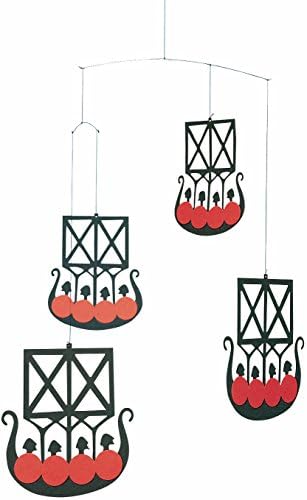 The 4 Viking Ships Hanging Mobile - 18 Inches