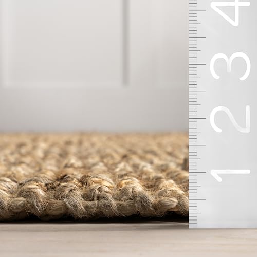 nuLOOM 3x5 Jute Tassel Area Rug Natural Farmhouse Style
