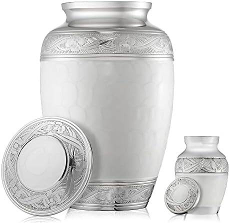 Reminded 5 Piece Decorative Cremation Urns Set - White