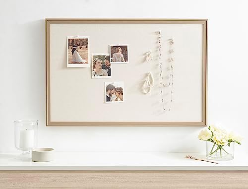 Kate and Laurel Oakhurst Linen Fabric Pinboard 24x36