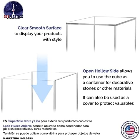 10 Inch Acrylic Display Riser Box with One Open Side
