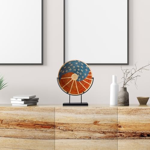 Blulu 4 Pcs 10 Inch Round Metal Easels for Art Displays