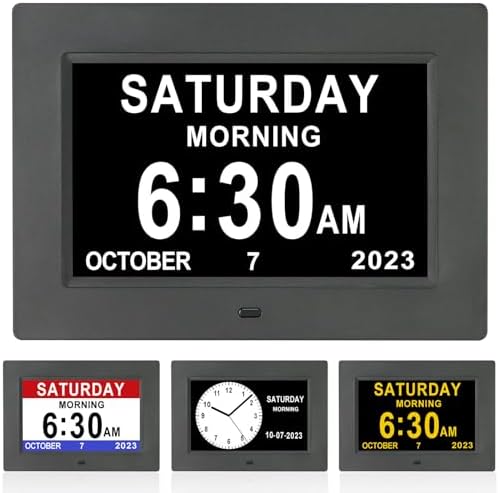 SSINI 7 Digital Clock with Day Date and 12 Alarms