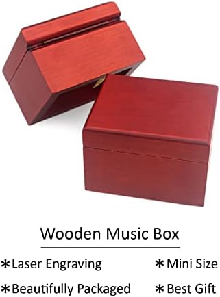 Sinzyo Music Box Wind Up Carved Wood Musical Toy Gift