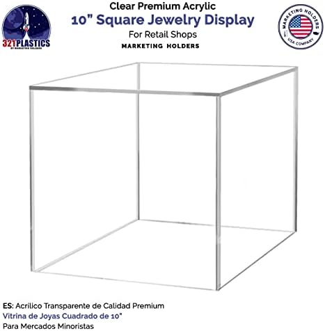 10 Inch Acrylic Display Riser Box with One Open Side