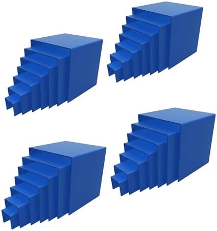 4 Sets of 7 Total 28pc Blue Acrylic Display Risers