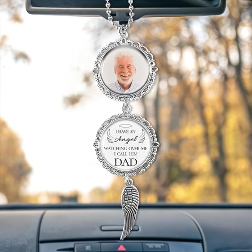 Personalized Car Photo Ornament - I Have an Angel Watching Over Me
