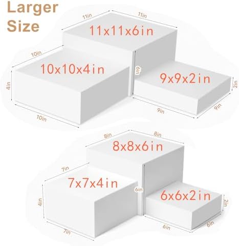6 Pack Acrylic Display Boxes for Parties and Events