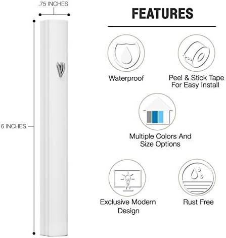 AS Mezuzah Silver Shin Design Aluminum Case