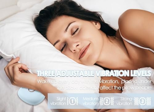 Dpofirs Vibration Alarm Clock for The Deaf with LED Display