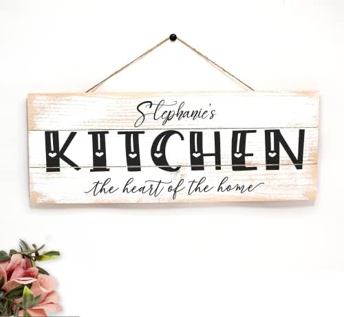 Personalized Kitchen Sign - Rustic Farmhouse Wall Art