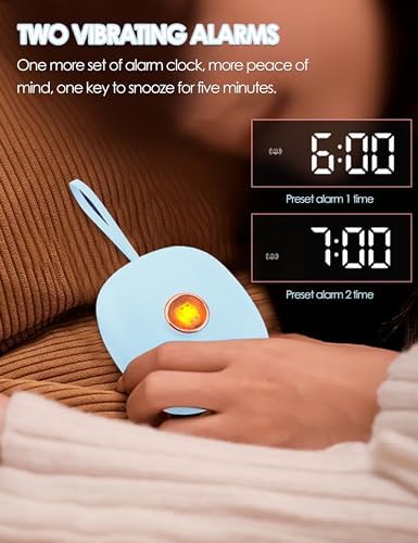 Dpofirs Vibration Alarm Clock for The Deaf with LED Display