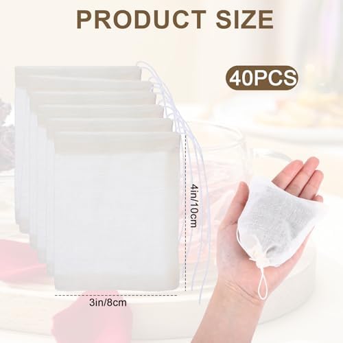 40Pcs Spice Bags for Cooking and Storage