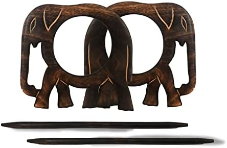 RII Handmade Wooden Curtain Tiebacks Set of 2