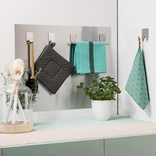 Small Magnetic Stainless Steel Memo Board Splashback 50x60cm Silver