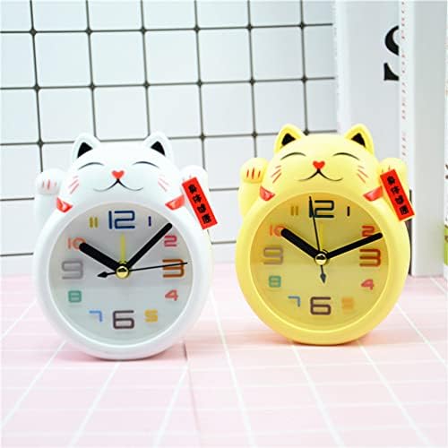 Wakauto Kids Cartoon Cat Alarm Clock with Large Display