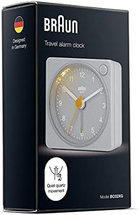 Braun Classic Travel Analogue Alarm Clock with Snooze and Light