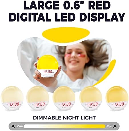 Westclox Sunrise Alarm Clock with Nightlight and Sunset Simulator