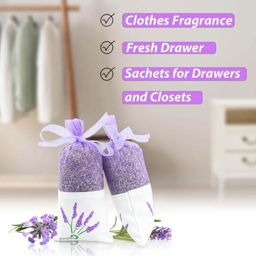 8 Pack Lavender Sachet Bags for Closets and Drawers