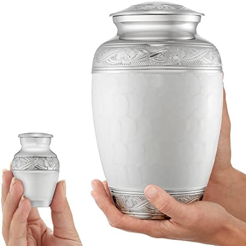 Reminded 5 Piece Decorative Cremation Urns Set - White