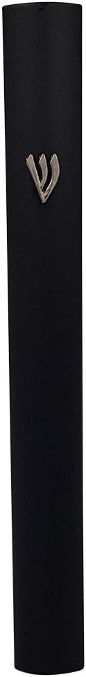 Talisman4u Black Aluminum Mezuzah Case with Scroll