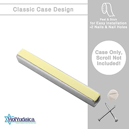 3-Pack Classic Aluminum Mezuzah Case with Nail